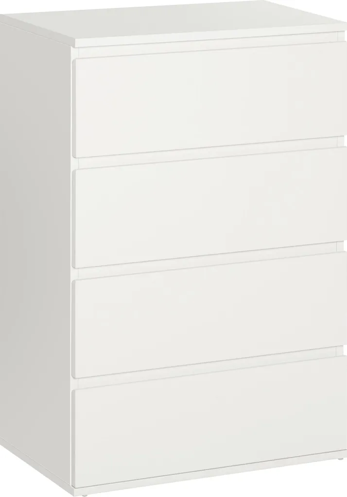 Meuble de salon blanc 4 tiroirs idéal pour petits espaces 55x33x80cm