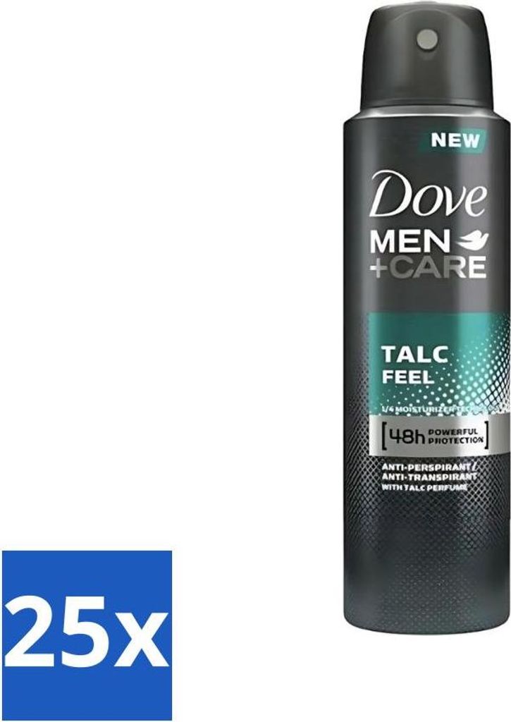 Dove - Deodorant - Men Care Talc Feel - Sanfter und pflegender Schutz - 150 ml - Vorteilspack - 25 Stücke