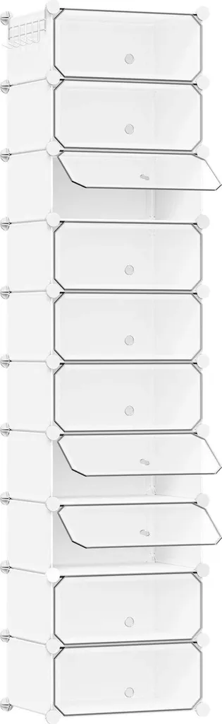 Boîtes de rangement pour chaussures lot de 10 empilables en blanc taille L
