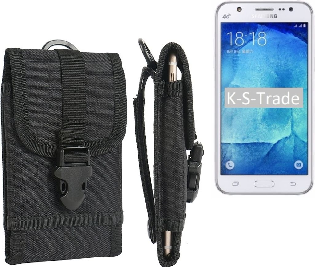 K-S-Trade Handyhülle kompatibel mit Samsung Galaxy J5 Gürteltasche Holster Handytasche Gürtel Tasche Schutzhülle Robuste Handy Schutz Hülle