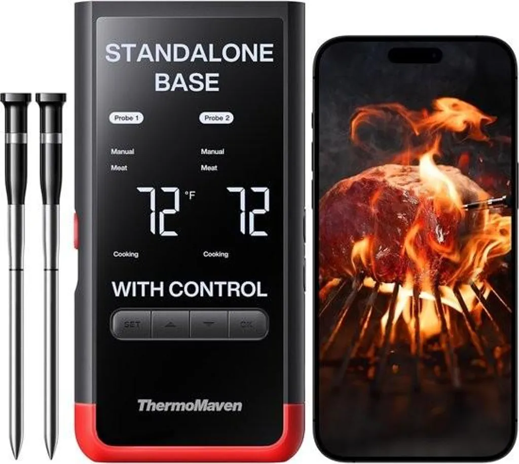 Thermomètre barbecue sans fil WLAN intelligent pour grillades et fours