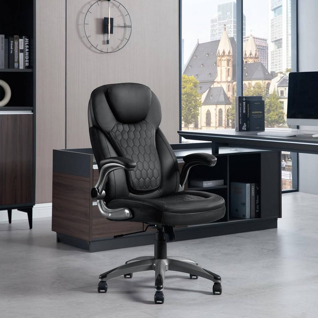 WOLTU Bürostuhl, ergonomisch, mit Kopfstütze Armlehnen, Produktbild 