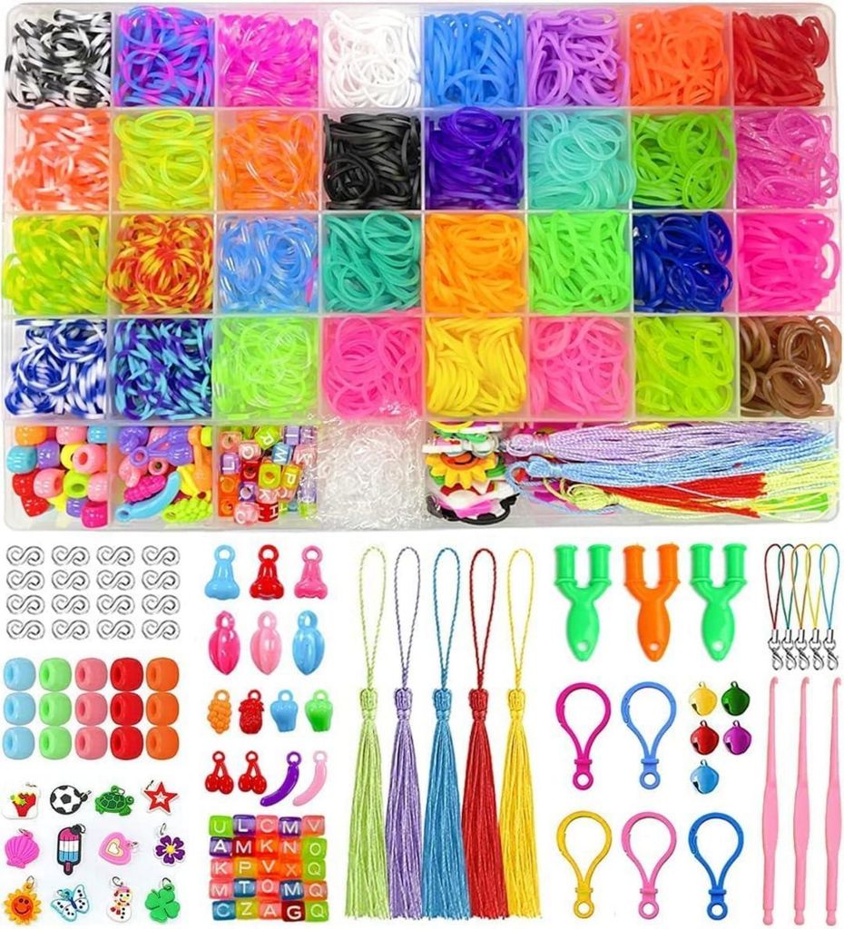 Nestling 2500+ Loom Bänder Set für Armbänder Kinder Basteln DIY