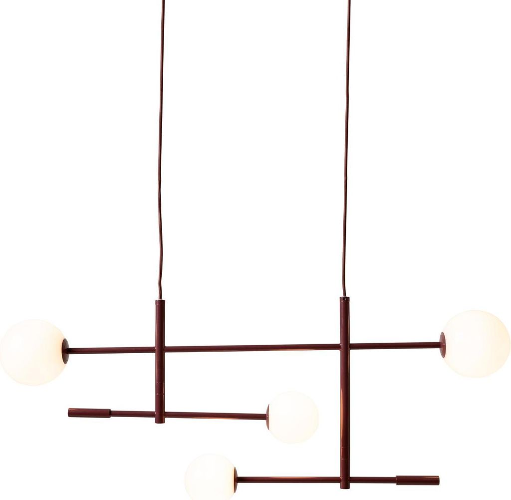 it's about RoMi - Hängeleuchte Copenhagen - Rot - 97x13x215cm Hängelampe - Esstischlampe - Wohnzimmerlampe - Schlafzimmerlampe - Wohnzimmer