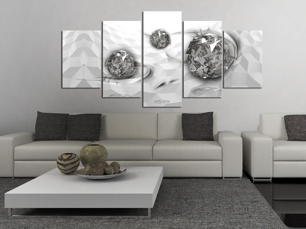 Akustikbild Abstrakt 3D 200x100 cm Bilder Akustikschaum Hochleistungsschallabsorber Schallschutz Leinwand 5 tlg Wandbild Raumakustik Schalldämmung...