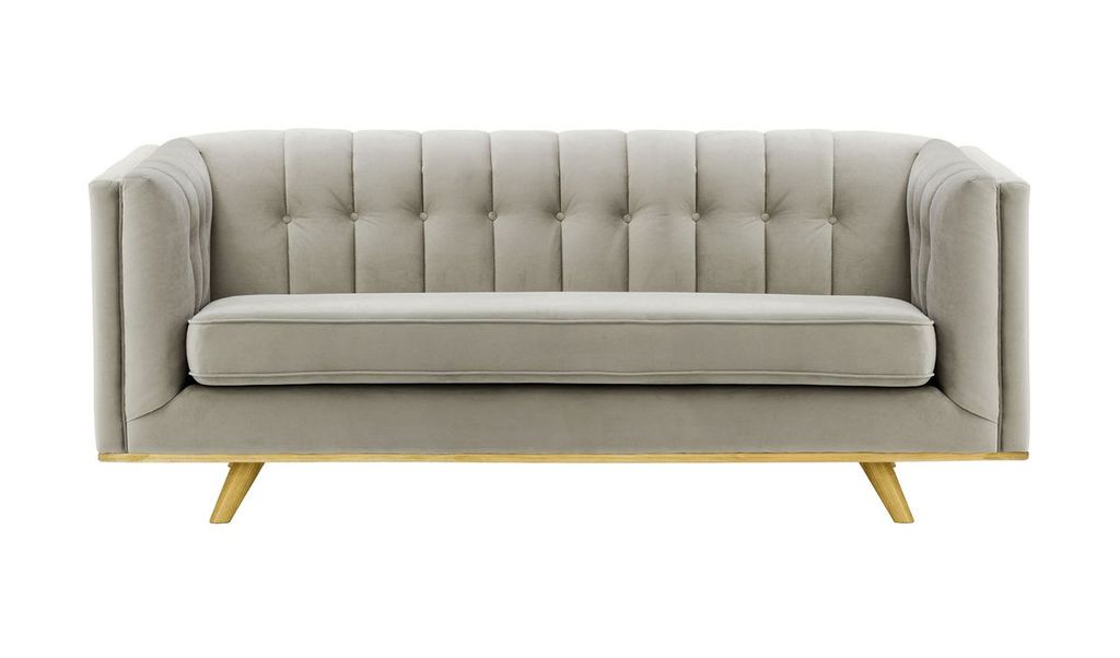 SLF24 - Dreisitzer-Sofa Vicenza - hellgrau - Velluto 15