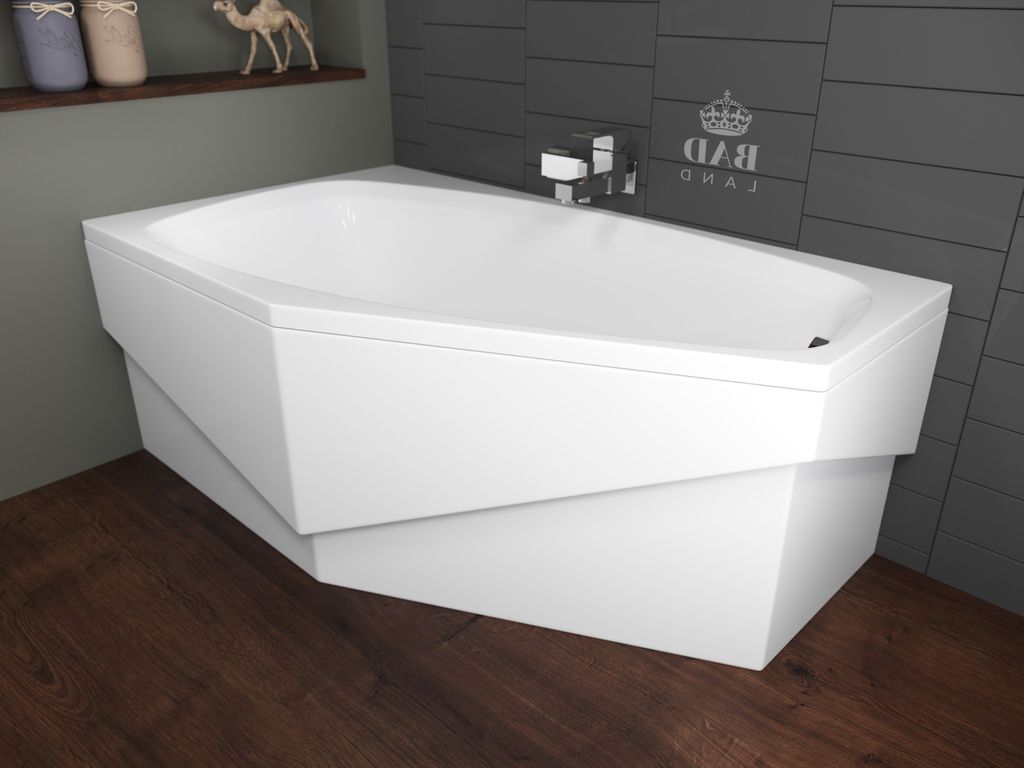 Wanna Akrylowa Zestaw 4w1 Asymetryczna 140x80 Lewa Biała + Zdjęcie produktu 