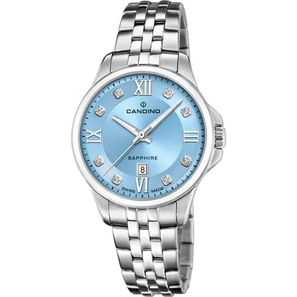 Montre Quartz Lady Elegance Candino C4766/2 en Acier et Verre Saphir Dur