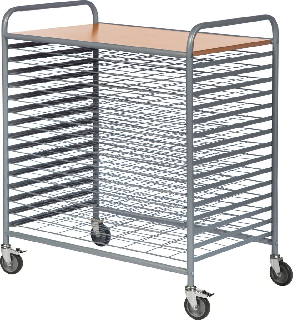 Kongamek Trockenwagen in grau 950x600x1120mm mit 15 Böden
