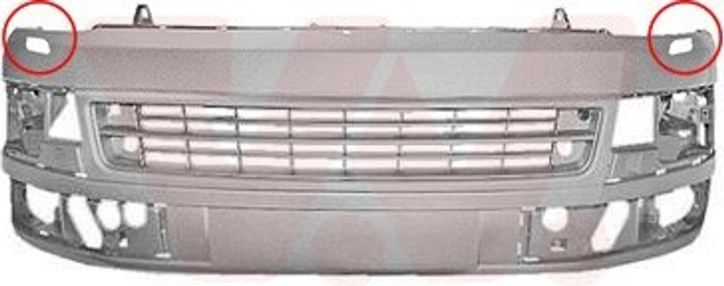 VAN WEZEL Stoßstange Stoßfänger für VW Transporter V Bus (7HB, 7HJ, 7EB, 7EJ, 7EF, 7EG, 7HF, 7EC) Multivan V (7HM, 7HN, 7HF, 7EF, 7EM, 7EN) Gru...