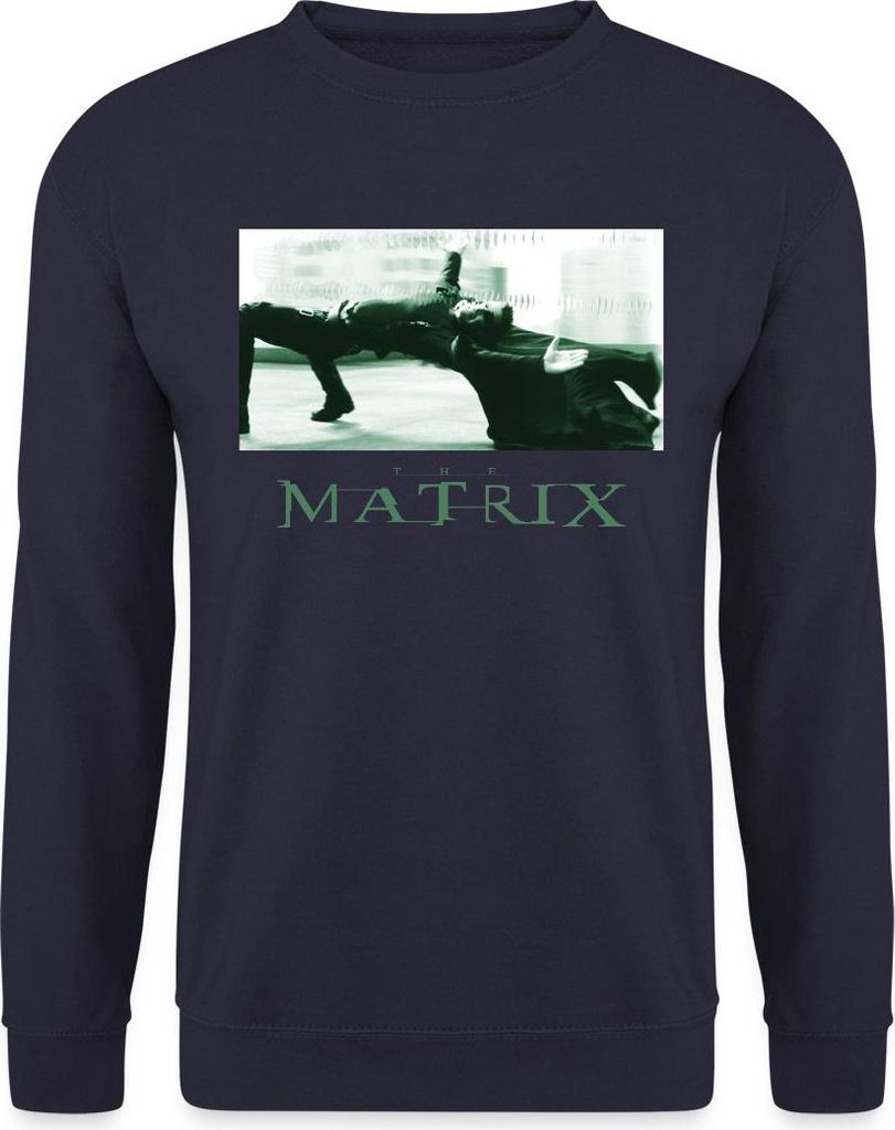 Spreadshirt The Matrix Neo Weicht Den Kugeln Aus Uni Pullover, XXL, Navy
