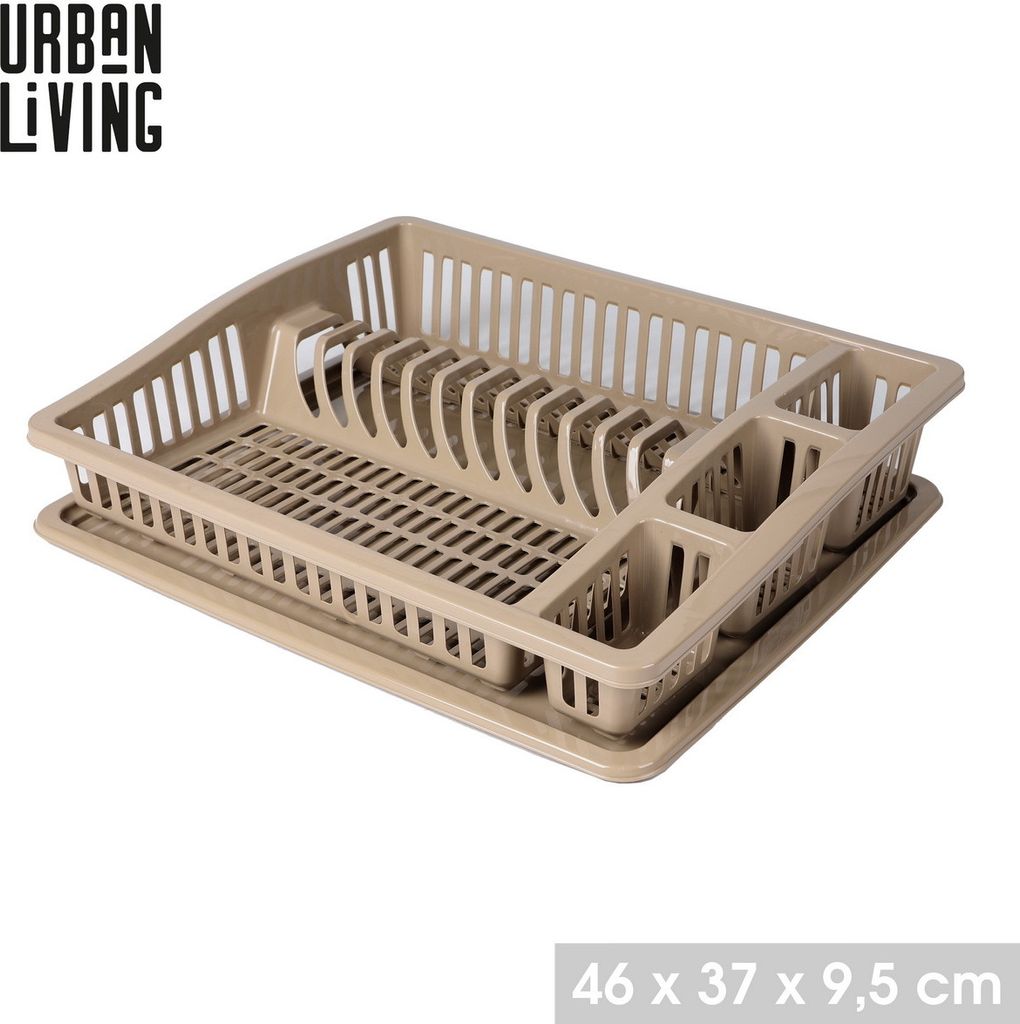 Urban Living Abtropfgitter 46 x 37 x 9,5cm Geschirrablage 43221 Dünenfarbe/Beige