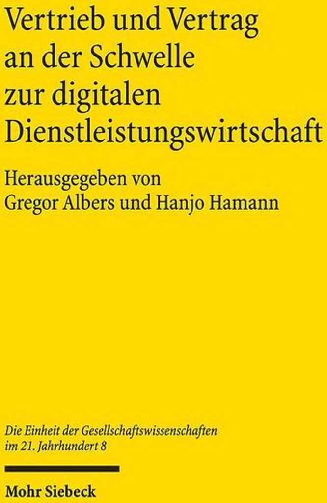 Vertrieb und Vertrag an der Schwelle zur digitalen Dienstleistungswirtschaft