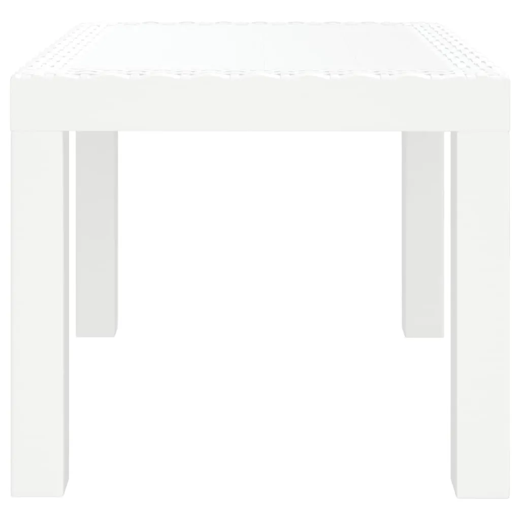 Table de jardin blanche résistante aux UV et intempéries format 59x47 cm