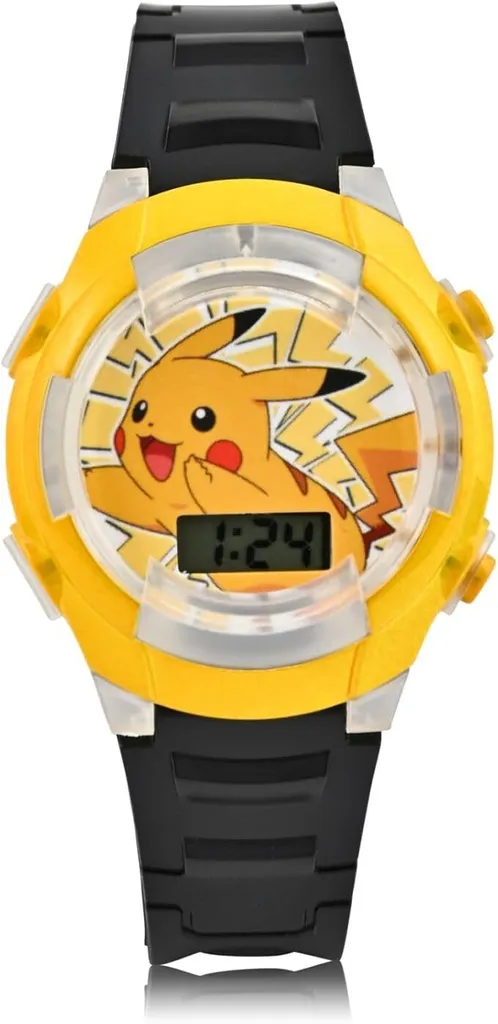Montre Pokémon clignotante à affichage digital et pack multi-bracelets