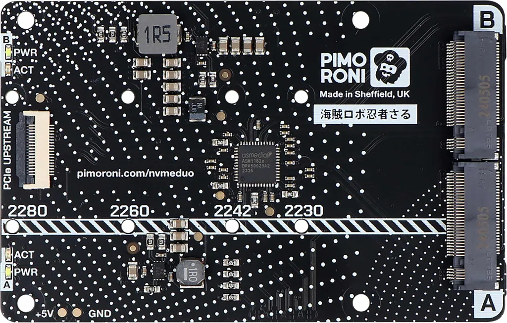 Carte d'extension NVMe Base Duo Double SSD M.2 pour Raspberry Pi 5
