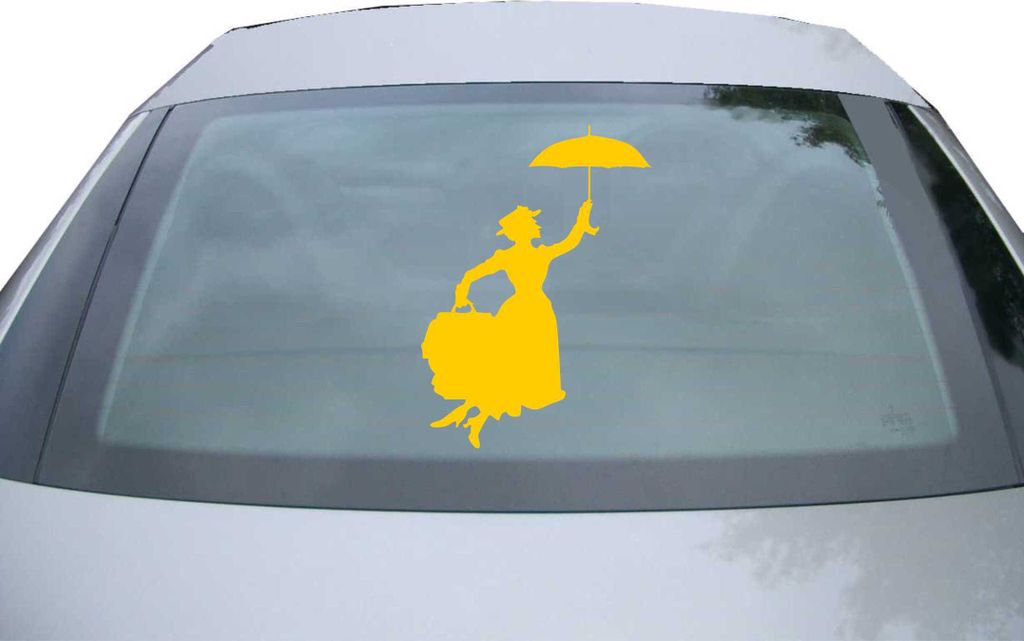 Indigos UG - Aufkleber Heckscheibe & Motorklappe DE6349 - gold - 600x428 mm - mom umbrella - Auto Scheiben Fenster Heckklappe Tuning Racing JDM - D...