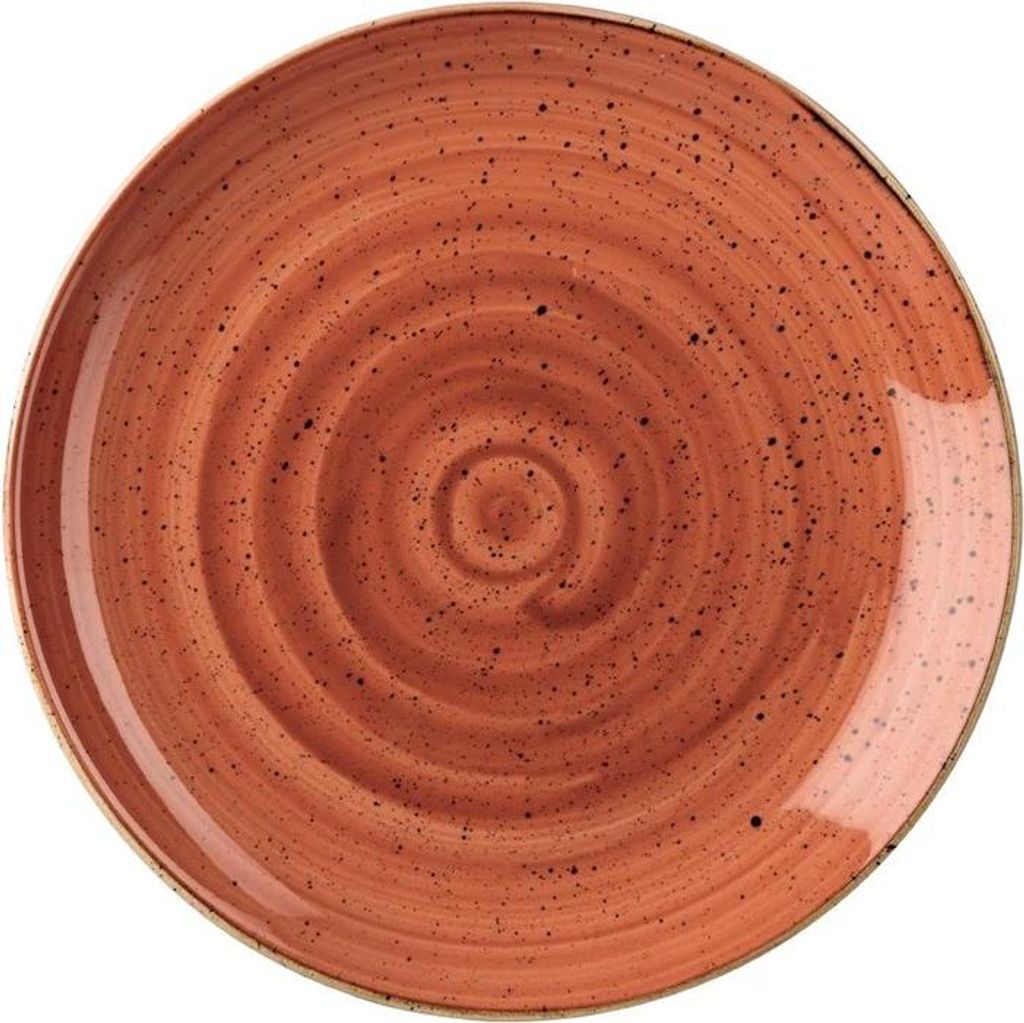 Churchill Stonecast, runder Coupe-Teller, gewürztes Orange, 217 mm, (12 Stück)