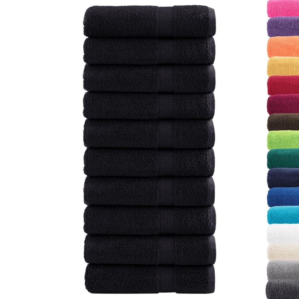 "WINTER SALE" Premium-Duschtücher SOLUND 10er-set - multifunktional& Moderne - Schwarz 70x140 cm 600 g/m² - Handtücher NEU5774676