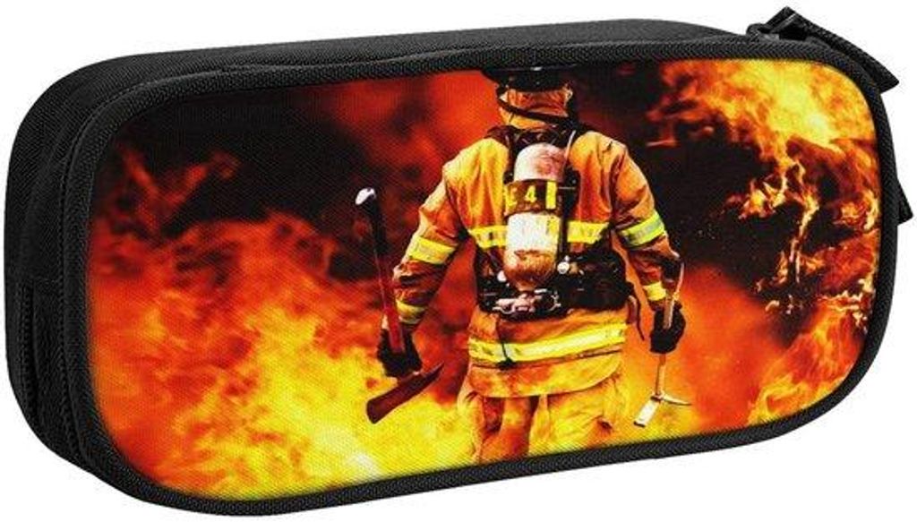 Brandweerman-Etui, Grote Draagbare Opbergtas uit Kunststof, voor Jongens en Meisjes