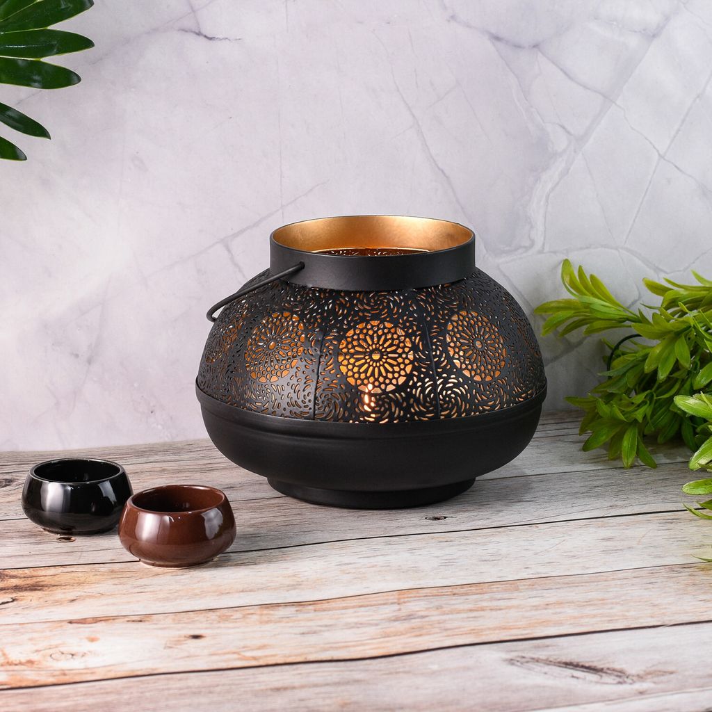 Marrakesch orientalische Laterne Windlicht 17cm | Laternen für Draußen Edla groß als Dekoration