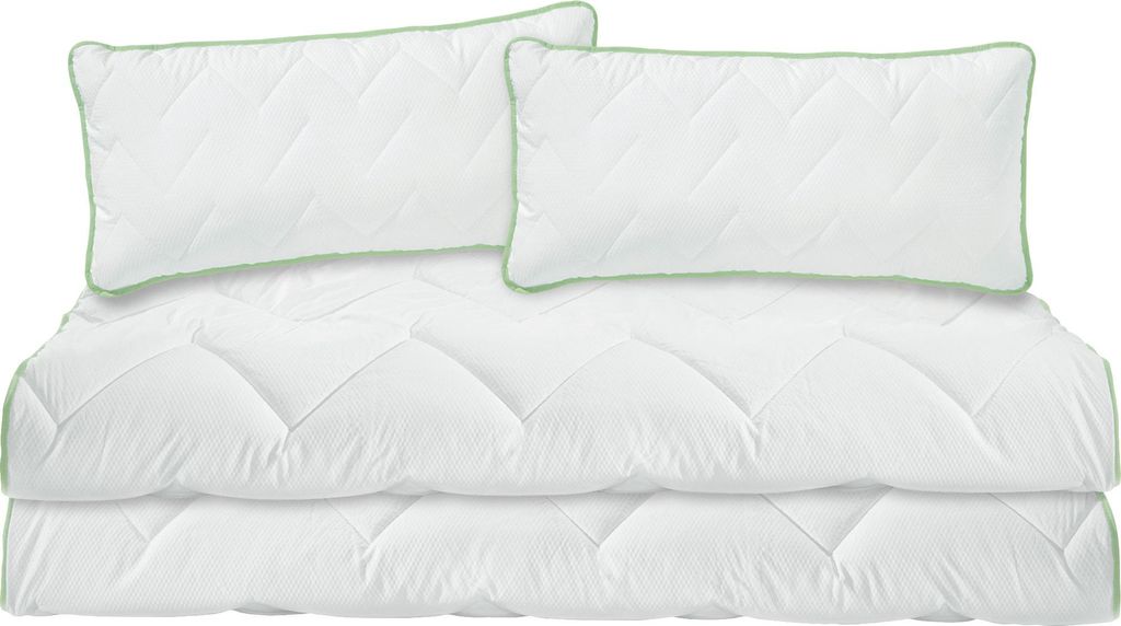 Erwin Müller Leichtstepp-Bettset Inn" 4-teilig weiß 135x200 cm (40x80 cm)"