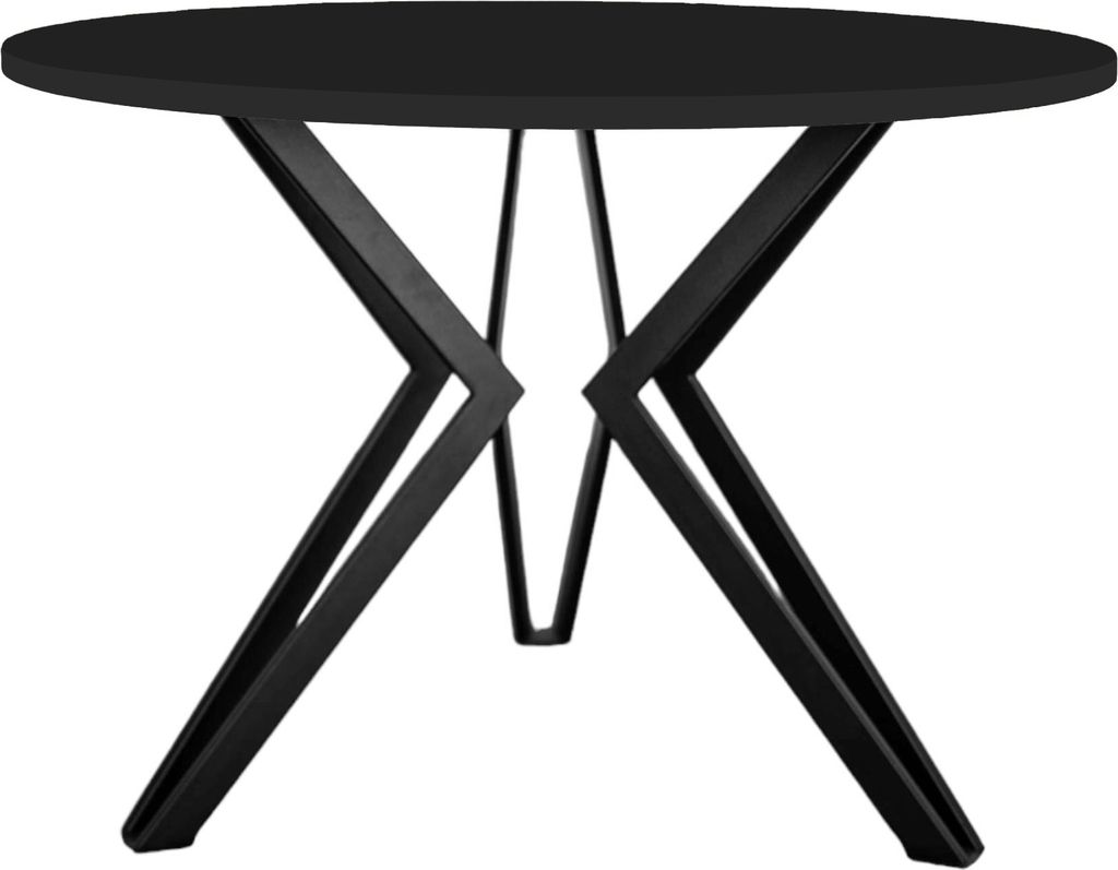 Stilvoll Couchtisch aus Metallgestell Monti 13 modernes Beistelltisch mit Eicheoptik Holzplatte Ø75 x 50 cm Kaffeetisch für Wohnzimmer, Farbe: Sc...