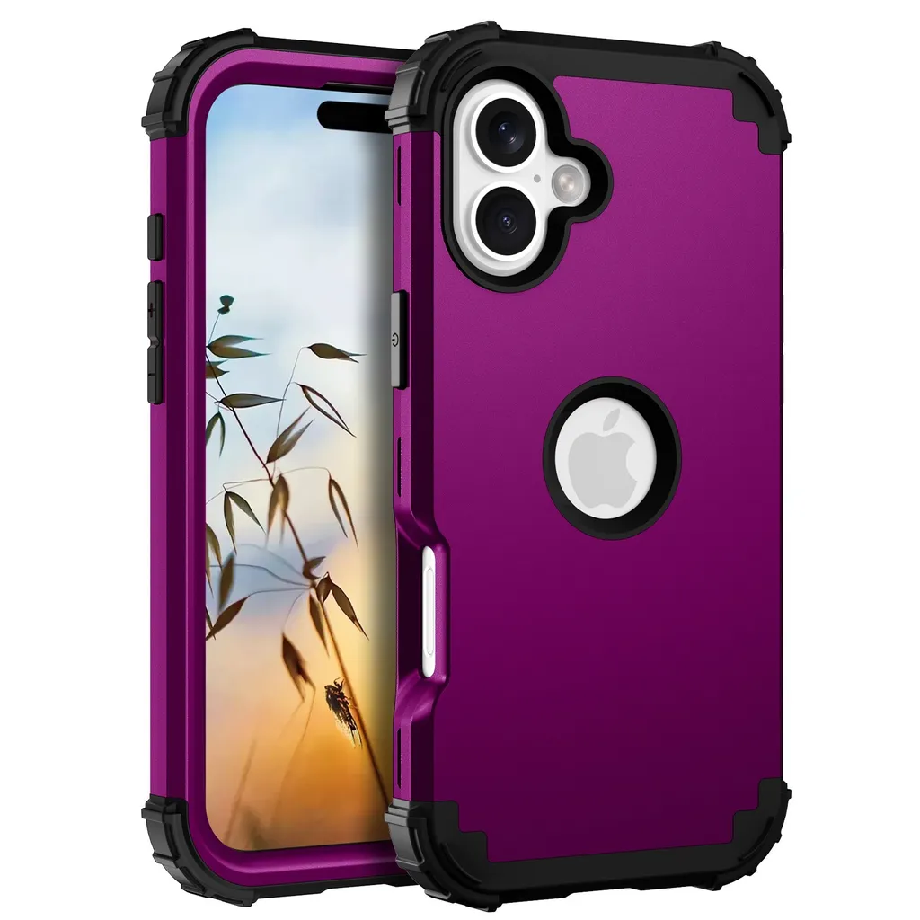 Custodia iPhone 16 Plus 3 in 1 Antiurto Viola | Protezione Robusta PC TPU - 4
