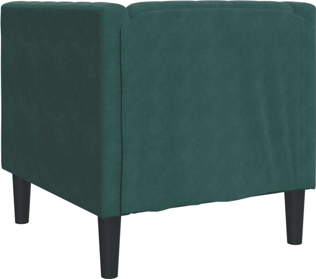 Chesterfield-Sessel Dunkelgrün Samt
