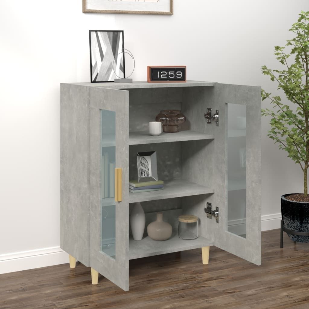 " "Sideboard - praktischem Design - Wohnzimmerschrank - Kommde für Flur - Betongrau 69,5x34x90 cm Holzwerkstoff NeuMöbel 5140810