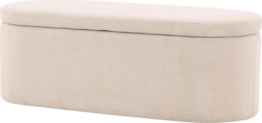 Ottoman Potenza 130cm Beige : Finis les Problèmes d'Assise d'Appoint