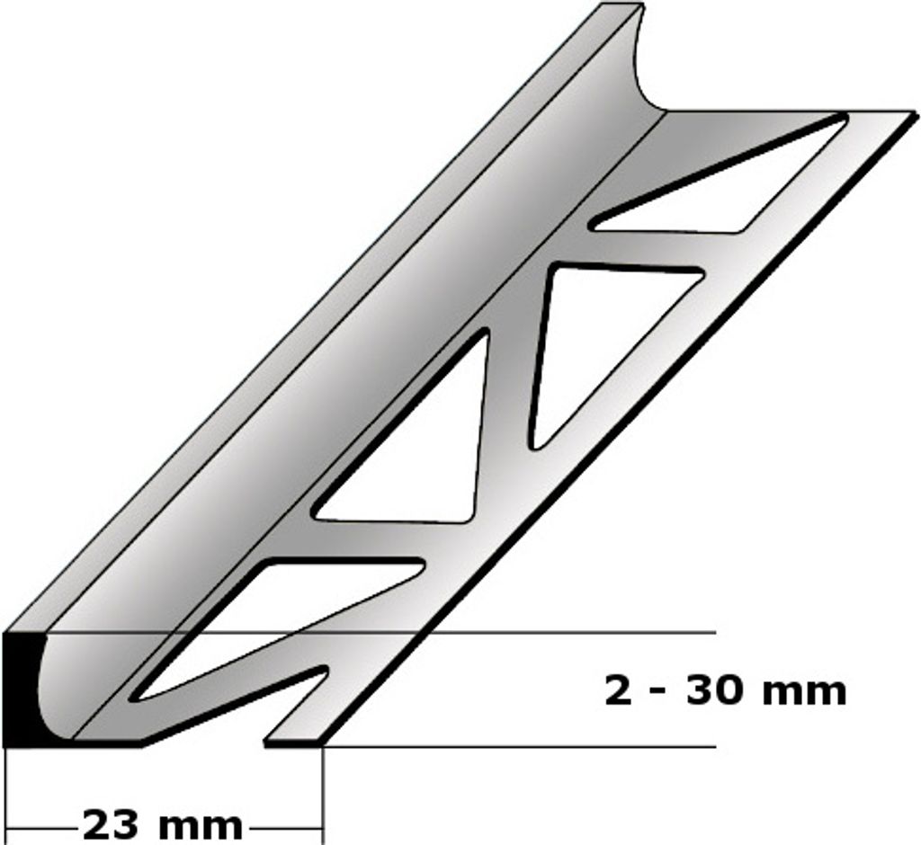 PROVISTON Dehnungsfugenprofile | 10 x 23 x 2500 mm | Fliesentrennprofile Fugenleisten Metallprofile Bodenprofile Aluminium eloxiert Schwarz eloxiert