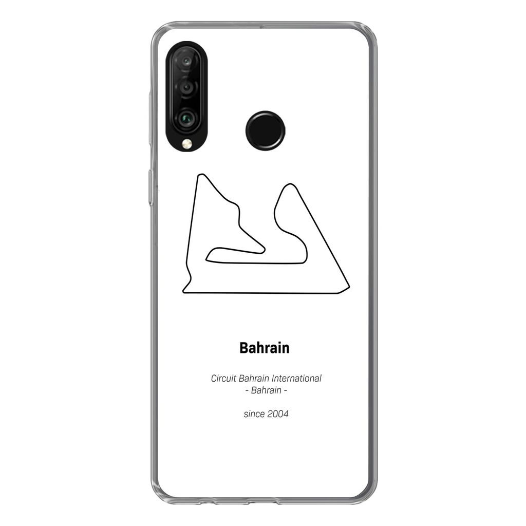 MuchoWow Handyhülle Schutzhülle Hülle für Huawei P30 Lite Formel 1 - Bahrain - Rennstrecke Silikon Softcase Handy Hülle - Handyhülle