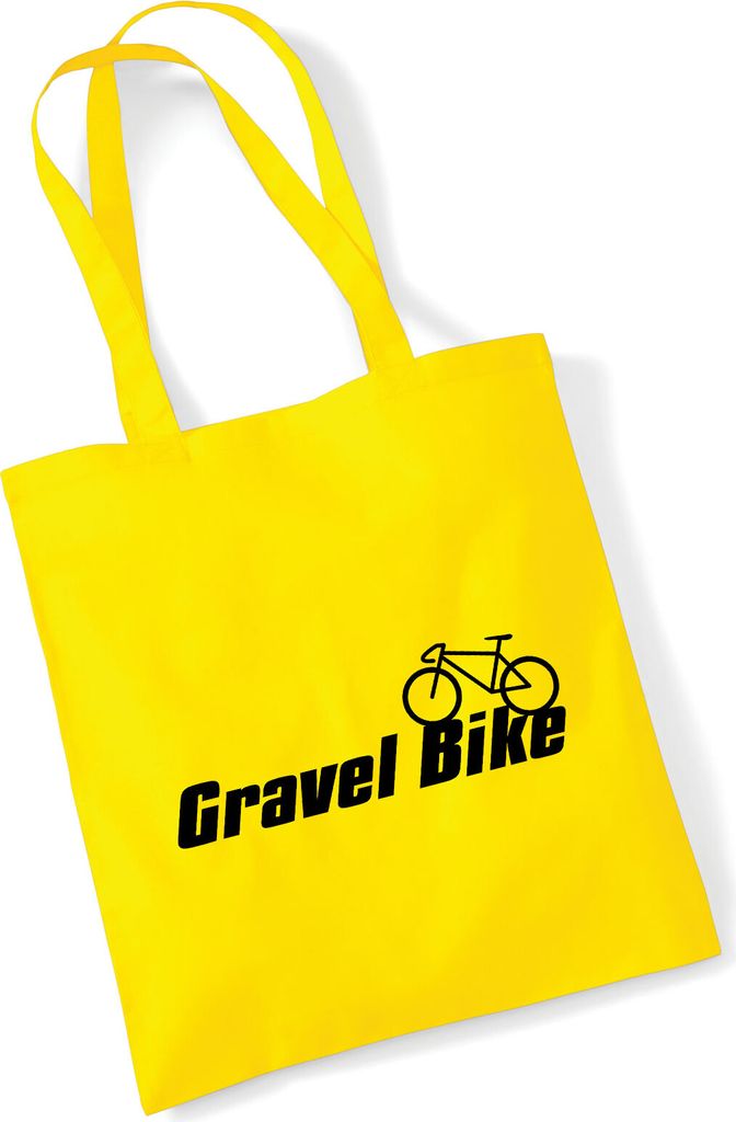 Huuraa Stofftasche Gravel Bike Fahrrad Geschenk 10 Liter Yellow Baumwolle Gravel Bike Souvenir