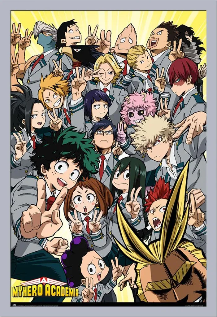 Maxi Poster My Hero Academia con Cornice Argento Shinsuke - UA Class