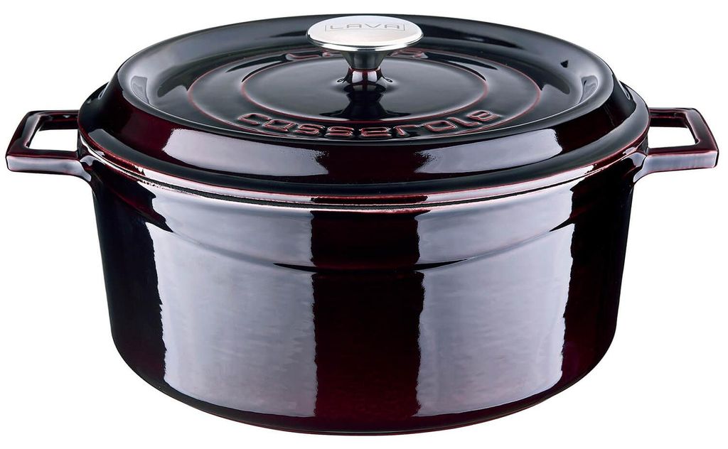 LAVA Gusseisentopf mit Deckel, emailliert, 28 cm, 6,71 l, Produktbild 