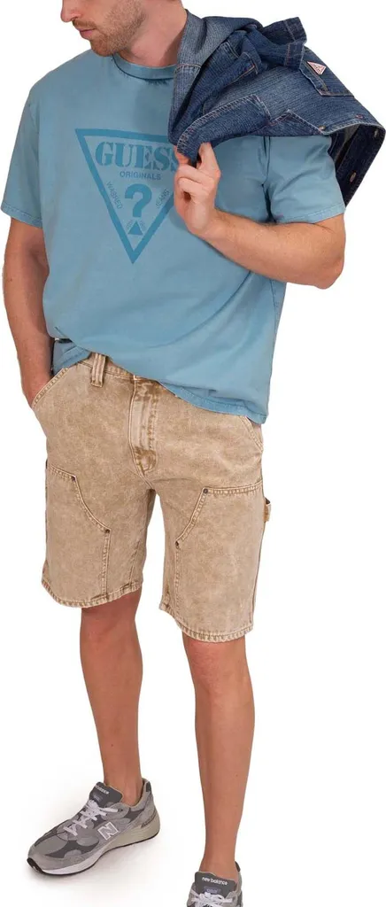 GUESS - T-shirt uomo relaxed con logo vintage - Taglia M