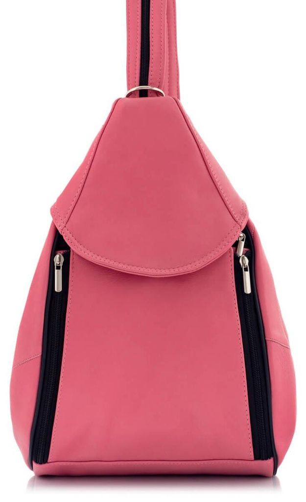 Rosa Damen Lederrucksack aus Naturleder, Cityrucksack, elegant, Freizeitrucksack, Alltagsrucksack – Belveder Rene16