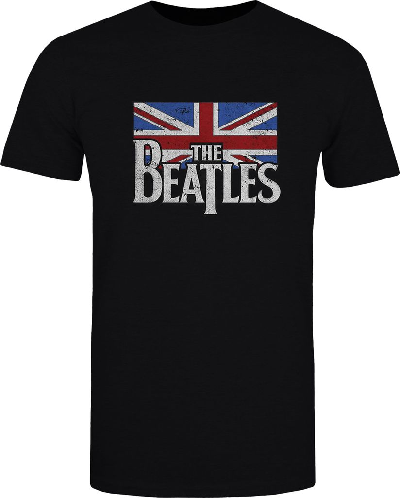 The Beatles - T-Shirt Logo für Herren/Damen Uni RO1633 (M) (Schwarz)