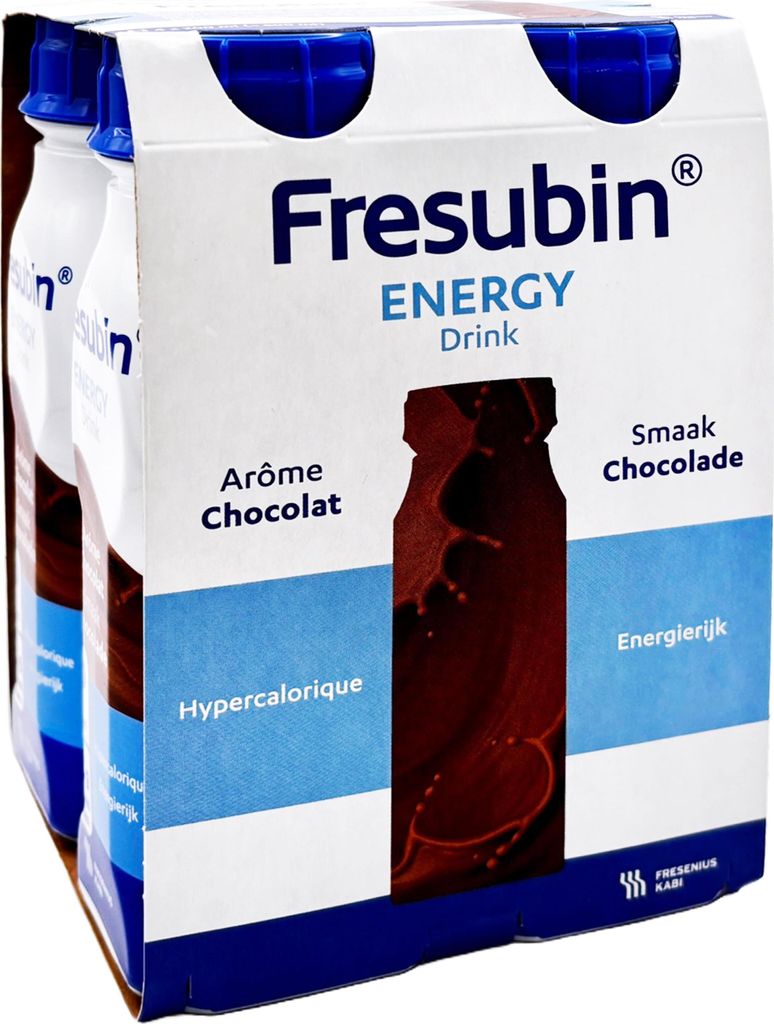 Fresubin ENERGY Drink Schokolade | Trinknahrung hochkalorischer Energy Drink Schoko 4x200ml Trinkflasche