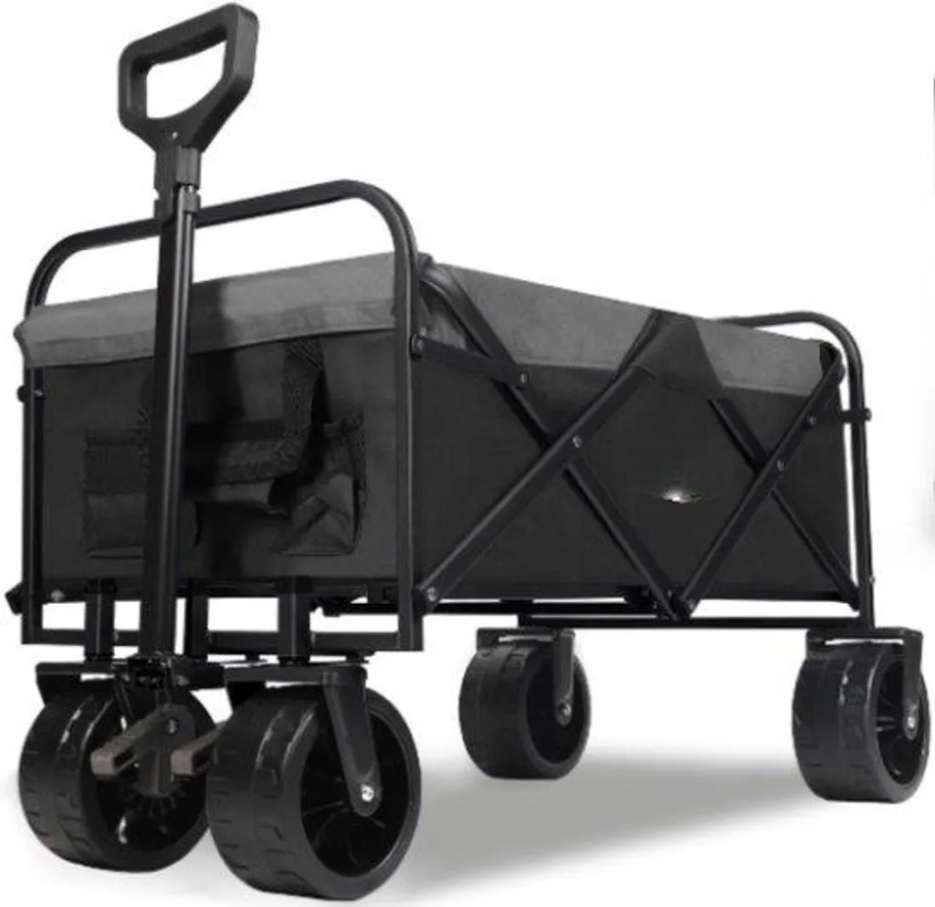Chariot pliable anti-fatigue 200kg - Solution transport de plage 94L robuste