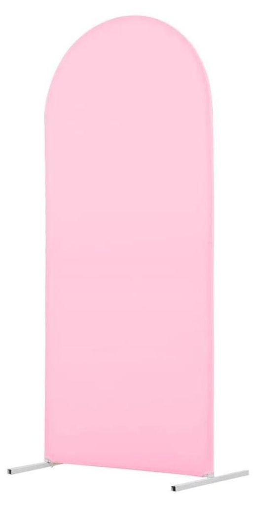 Hintergrundbogen Husse - Chiara Rundbogen - 1,0 x 2,0 m - Stoff - Für Hochzeit, Geburtstag & Party - Rosa