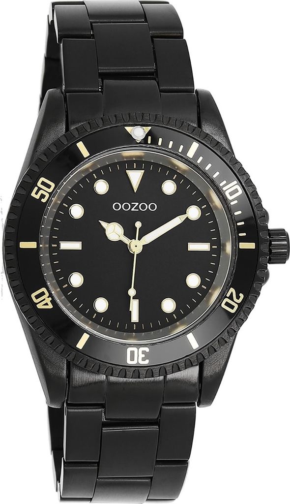 Oozoo Armbanduhr schwarz Edelstahl Timepieces Damen Analog-Quarzuhr UOC11149