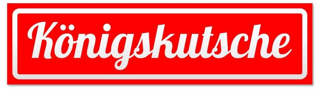 Kiwistar - Autoaufkleber - Rot - 30 x 8 cm - Königskutsche invertiert - Hinweis Aufkleber Sticker für Auto, Kfz, Fahrrad, PKW, LKW
