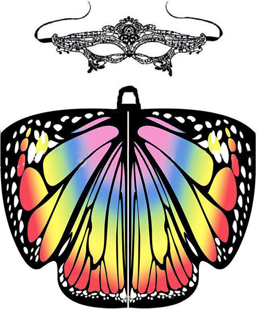 Feenflügel Set 4-tlg - Schmetterlingsflügel Für Mädchen Cosplay & Partys