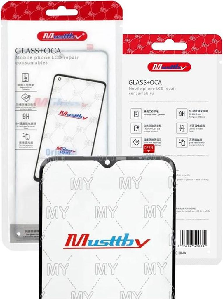 MUSTTBY Displayglas mit OCA Kleber für Xiaomi Redmi 12C