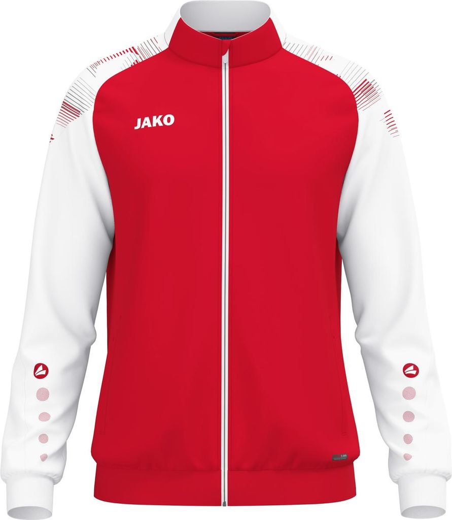 Jako Polyesterjacke Sonic - rot/weiß, Größe:XXL