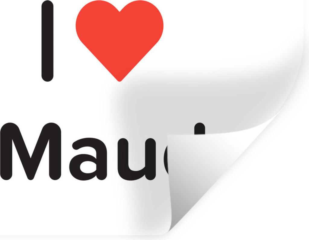 MuchoWow Wandtattoo Wandsticker Wandaufkleber Ich liebe - Maud - Mädchen 40x30 cm Selbstklebend und Repositionierbar - Faltenfrei