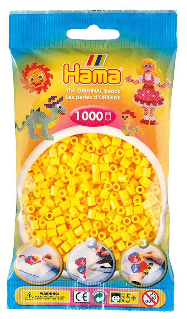 Hama-Perlen Gelb 1000Stück, 1Beutel Produktbild 