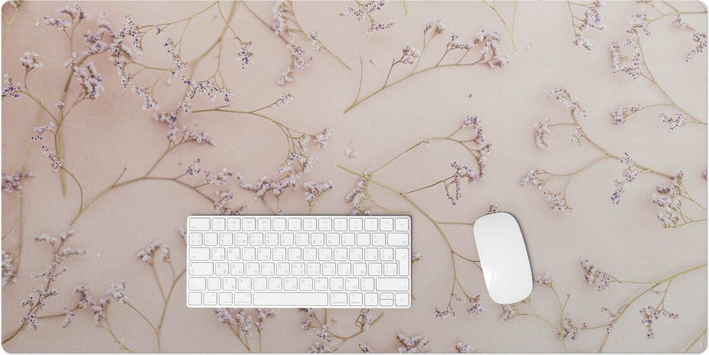 Zarte Blumen Im Hintergrund – Schreibtischunterlage – Rutschfeste Tischunterlage – Schreibtischmatte für Büro & Zuhause – Schreibunterlag...